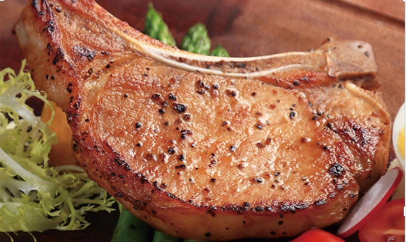 T-bone pork chop